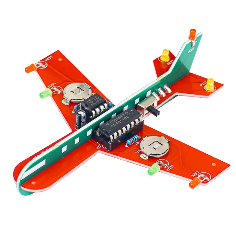 DIY Airplane CD4017 Flashing LED PCB Soldering Kit | Electronics