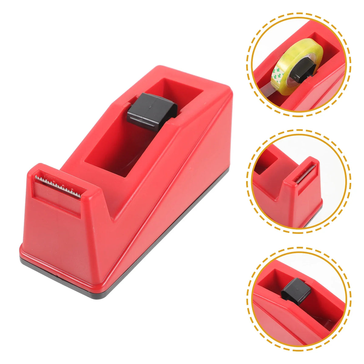 Desktop Tape Dispenser | Non-Slip Base, Sharp Cutter