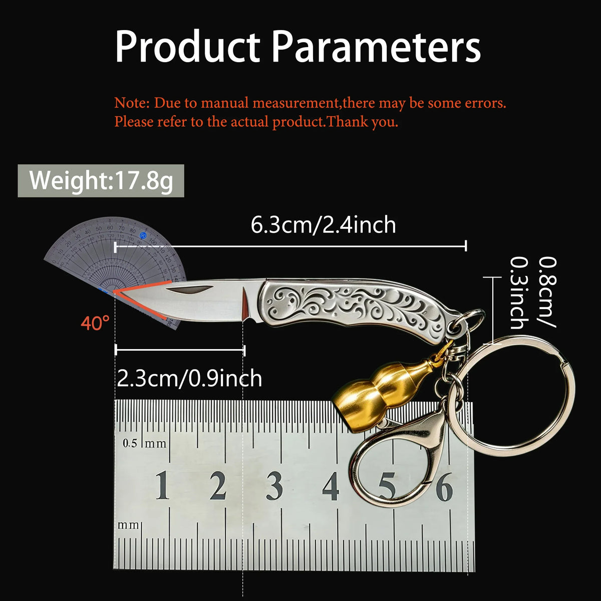 Mini Folding Pocket Knife – EDC Keychain Utility Cutting Tool