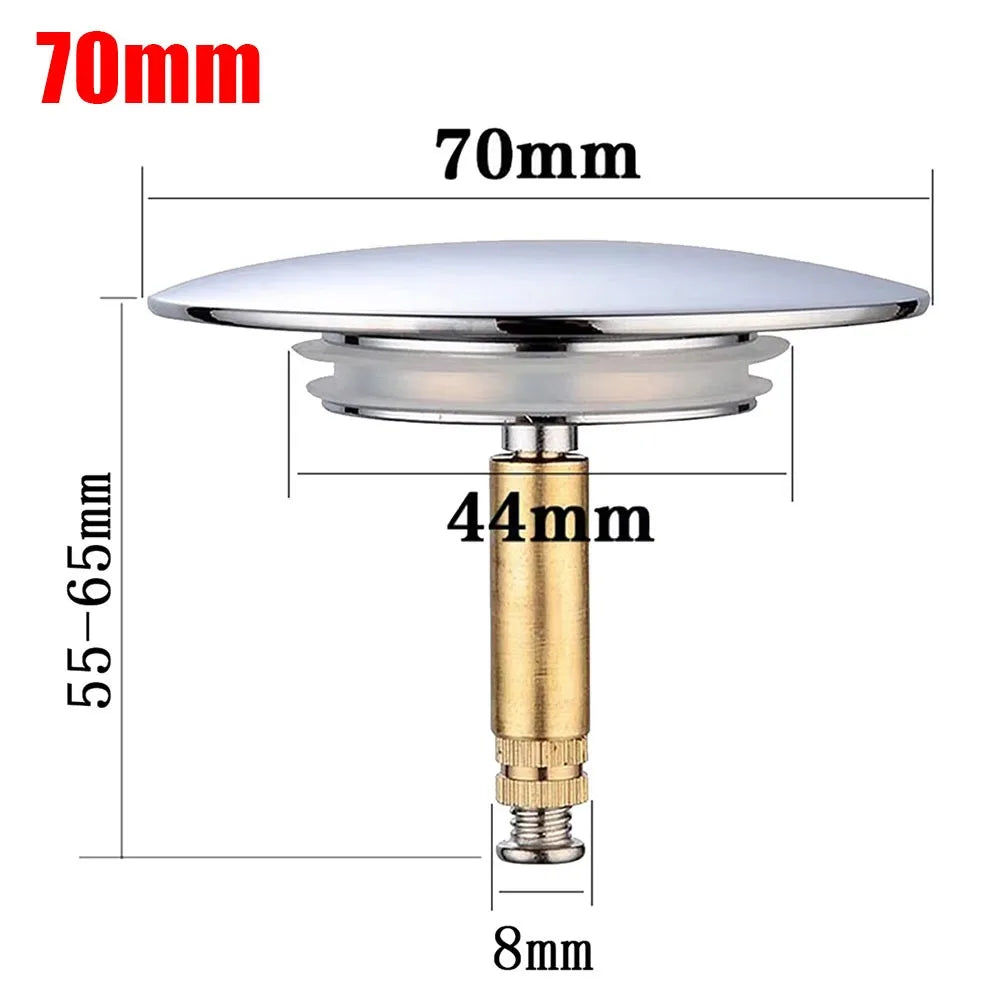 Durable Pop Up Waste Stopper Brass Bath Adjustable Only Flat Seal