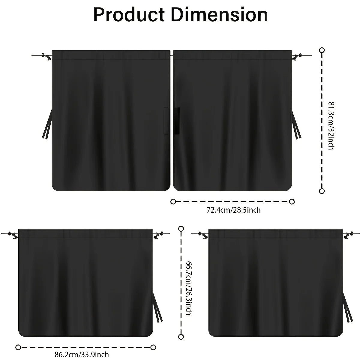 Car Privacy Curtains – Blackout Rear Seat Divider for Travel