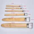 6-Piece Sawtooth Clay Texture Scraper Set | Bamboo Handle