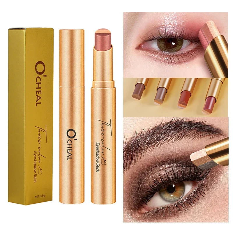 O'CHEAL 3-Color Gradient Glitter Eye Shadow Stick – Waterproof