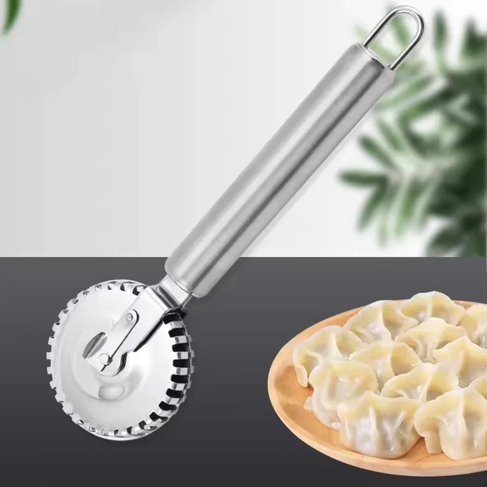 2-Piece Stainless Steel Ravioli Cutter & Pastry Crimper Wheel