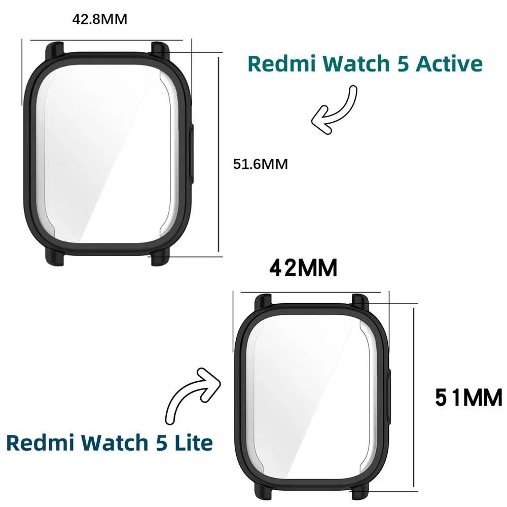 TPU Case for Redmi Watch 5 / 5 Lite / 5 Active – Full Cover