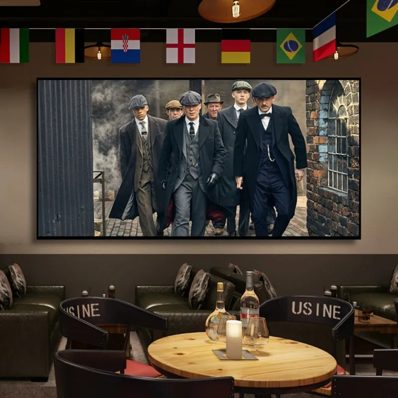 Vintage Art Deco Gangster Film Canvas Wall Art Print | Unframed