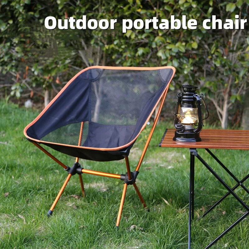 Ultra-Light Aluminum Folding Moon Chair | Portable Camping Chair