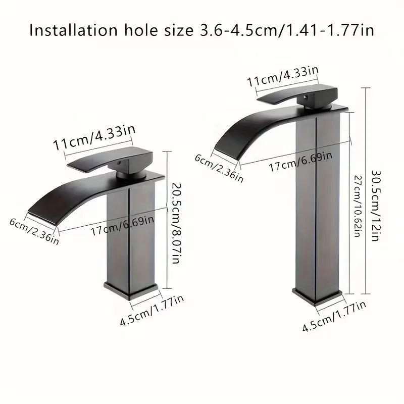 Pure White Waterfall Bathroom Basin Faucet | Single Handle