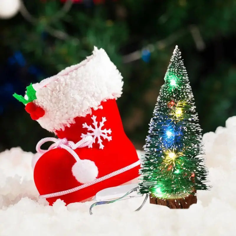 Mini LED Artificial Christmas Tree Desktop Decor – 4 Sizes