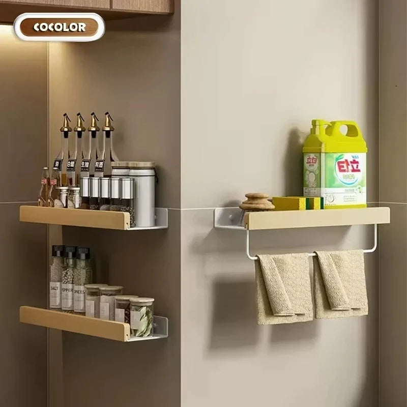 Wall Mounted Solid Wood Spice Rack | Kitchen Seasoning Storage