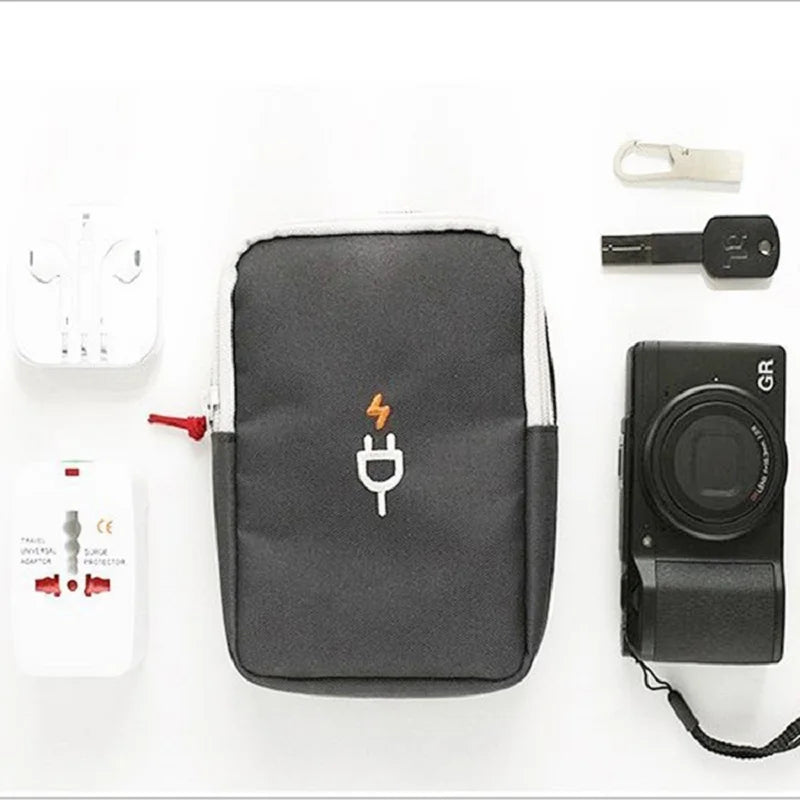 Travel Electronics Organizer Bag – Cables, Power Bank & Earphones