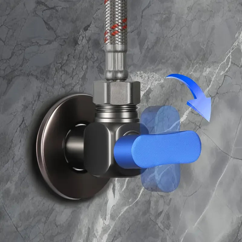 Brass Heavy-Duty Ball Valve | 4-Point Threaded High-Flow Red Handle