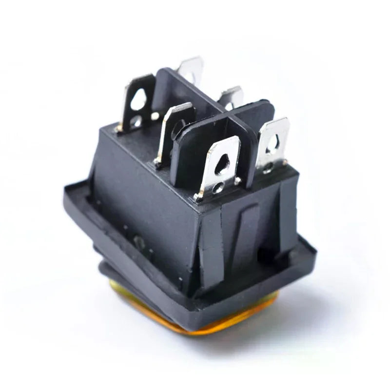 KCD4 Waterproof 6-Pin Rocker Switch 250V/125V AC 3-Level