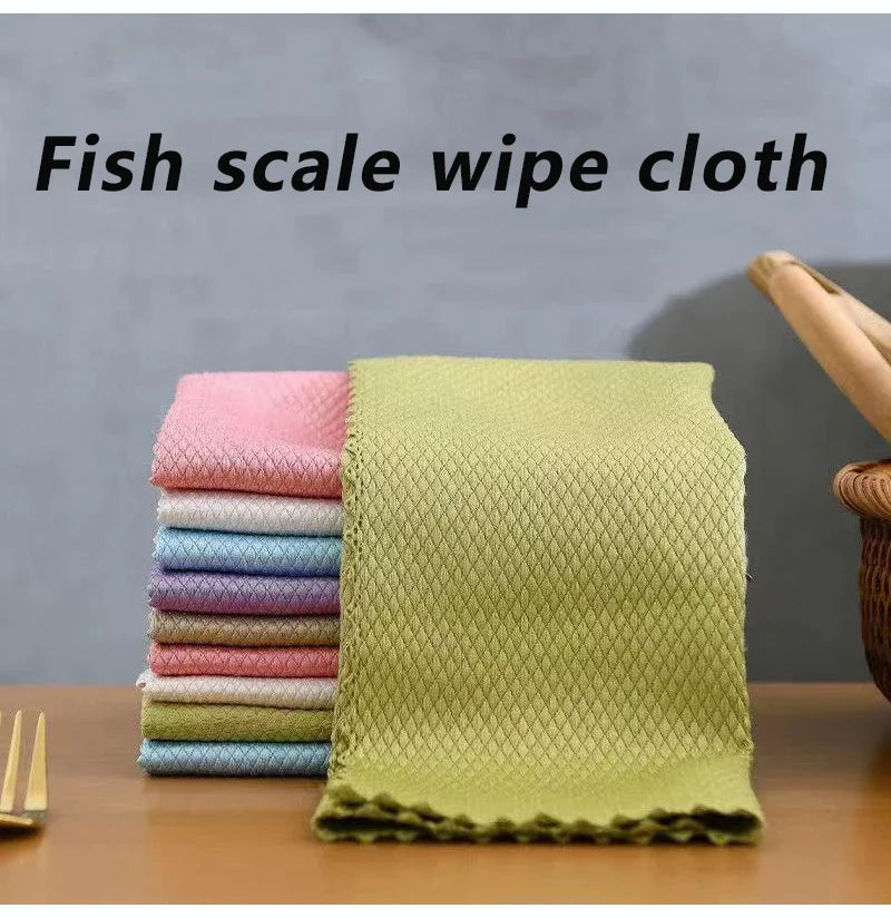 5-Pack Microfiber Cleaning Cloths – Kitchen, Glass & Window