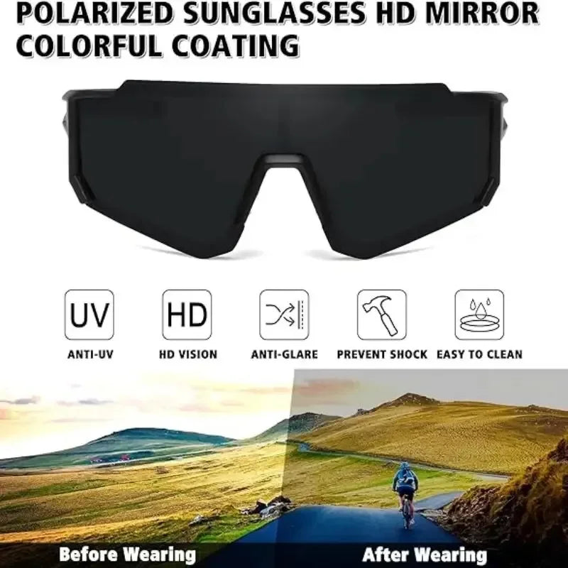 Men's One-Piece Cycling Sunglasses | Outdoor Sports Windscreen