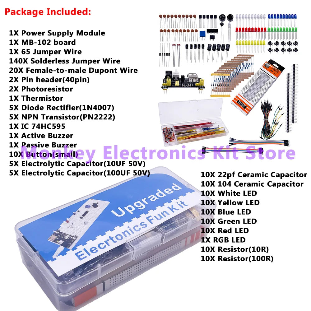 Arduino R3 Starter Kit – Breadboard, LEDs, Jumpers & Resistors