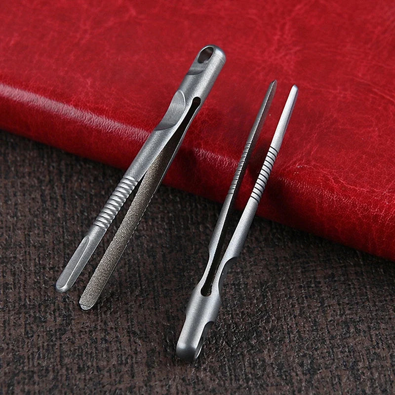 Mini TC4 Titanium Alloy Tweezers – EDC Camping Clip Tool
