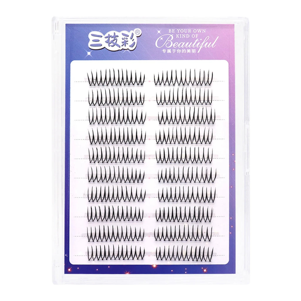 Korean W-Shape DIY False Eyelashes | Natural Wispy Lash Extensions