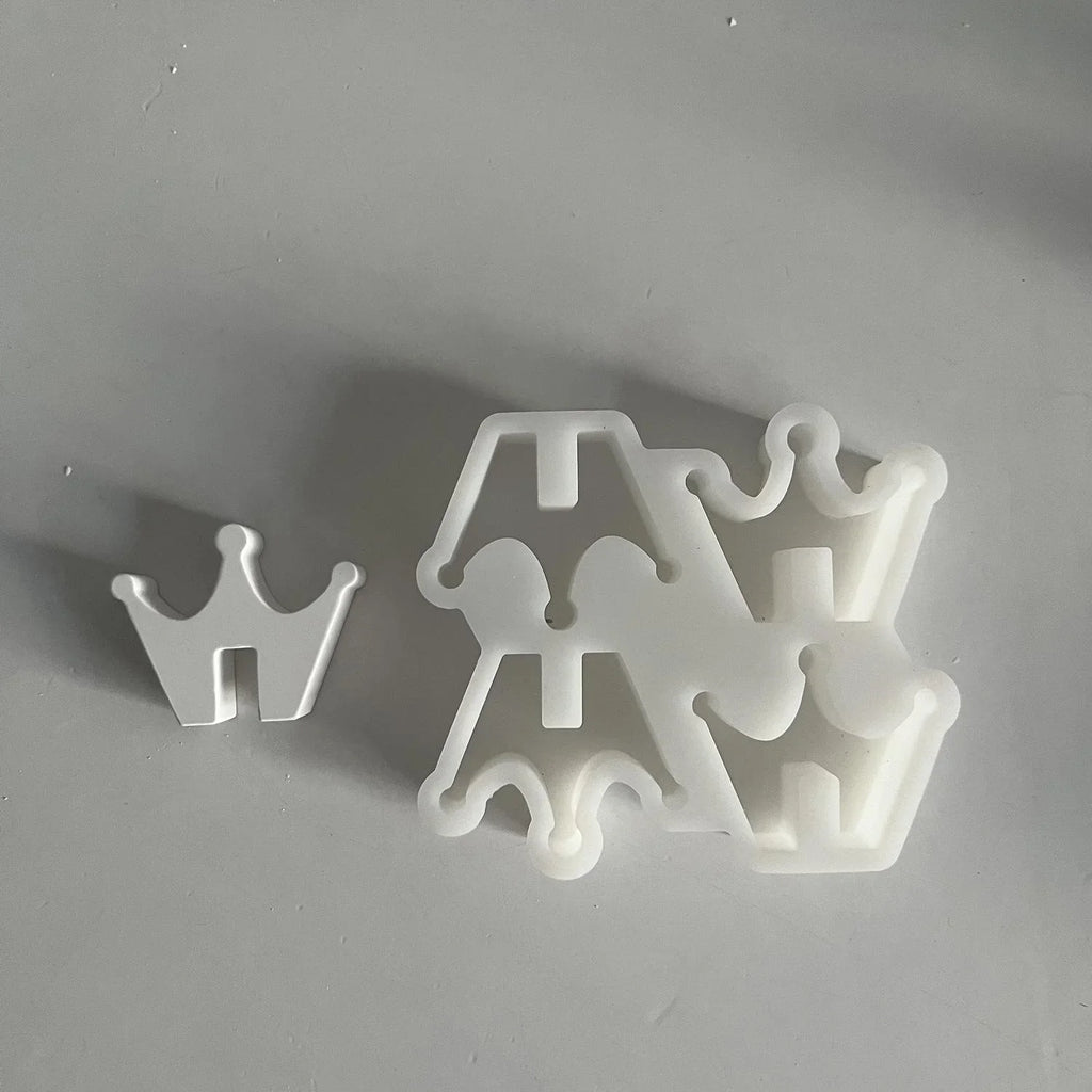 DIY Concrete Crown Candle Holder Mold Handmade Candlestick Silicone