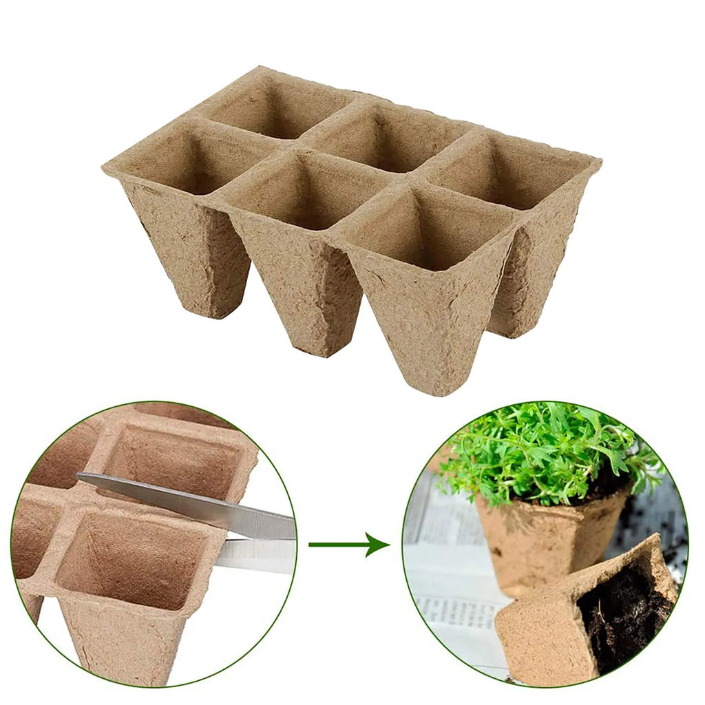 Biodegradable Peat Pots Seed Starter Trays 10/20 Pack