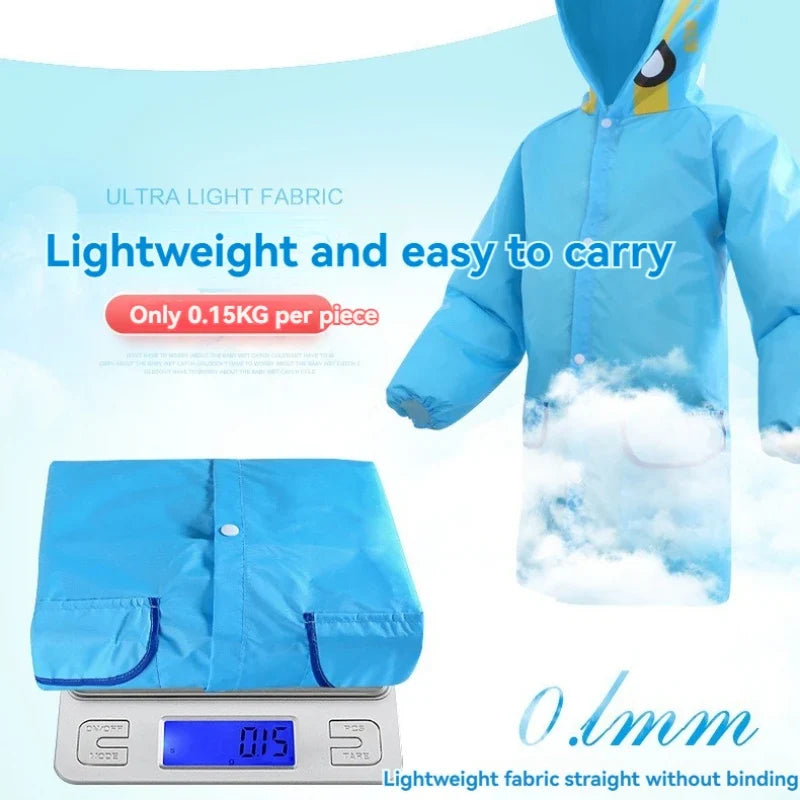 Kids Cartoon Animal Raincoat | Waterproof Rain Jacket Ages 4–6