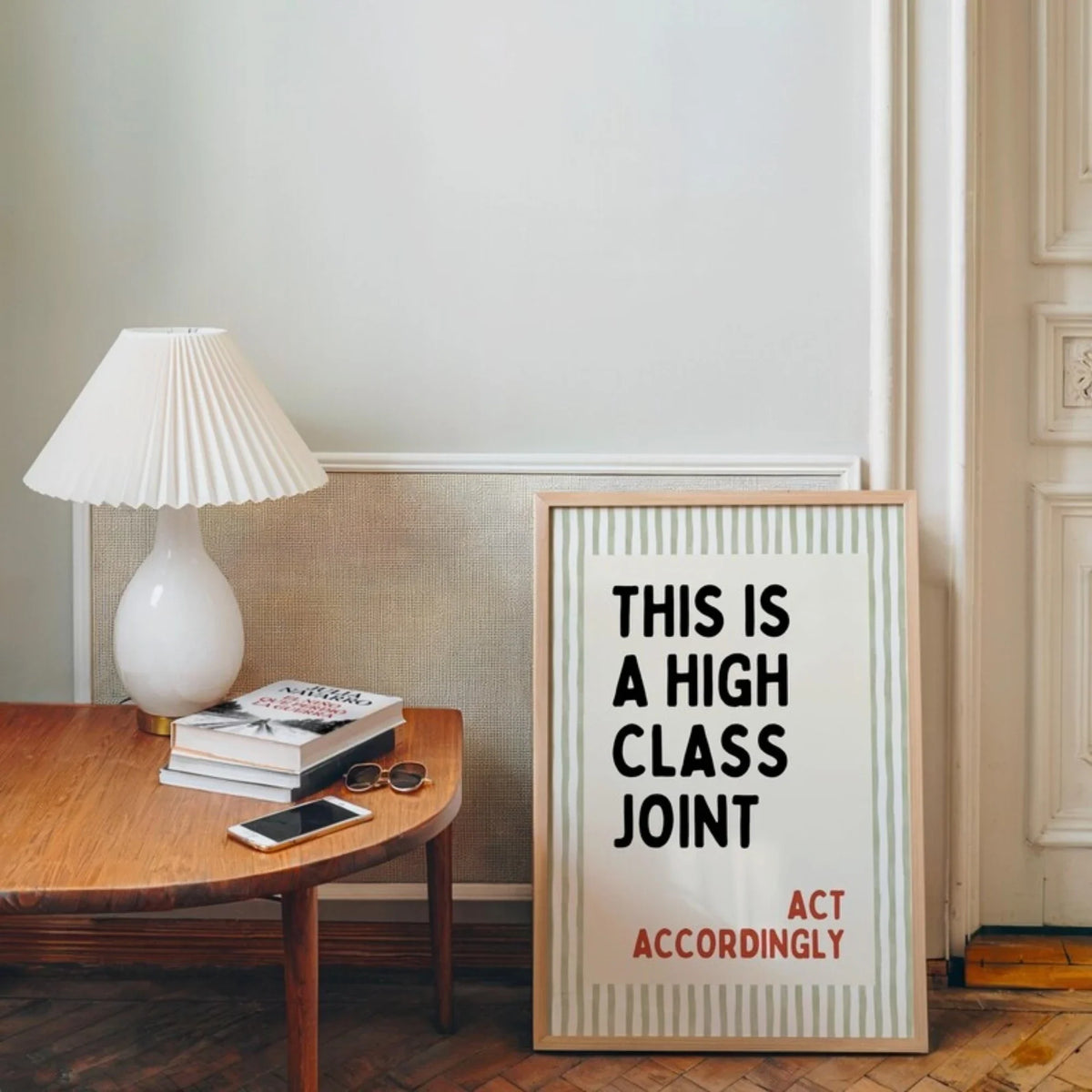"This Is A High Class Joint" Funny Bar Canvas Wall Art