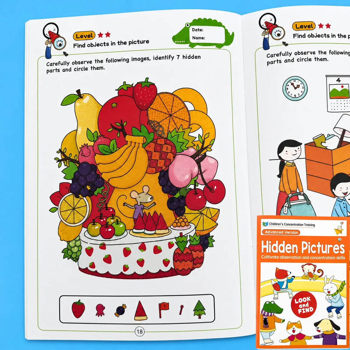 Hidden Pictures Look Find Book 32 Pages Kids Concentration Training