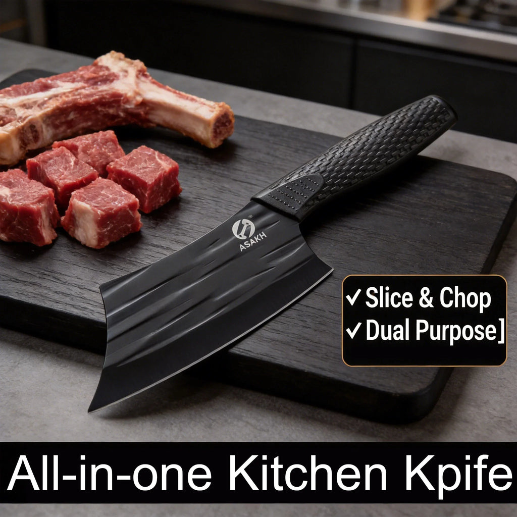 Professional Forged Stainless Steel Cleaver Knife | Non-Slip Handle
