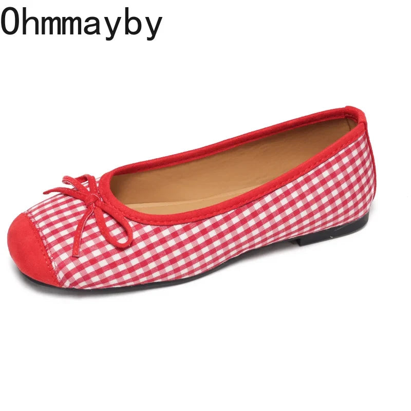 Butterfly-Knot Women's Mary Jane Ballet Flats | Slip-On Dress Shoes