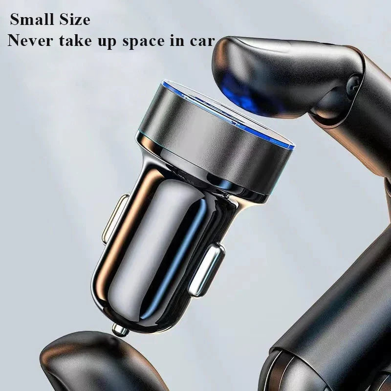 240W 2-Port USB Car Charger Fast Charging with Digital Display