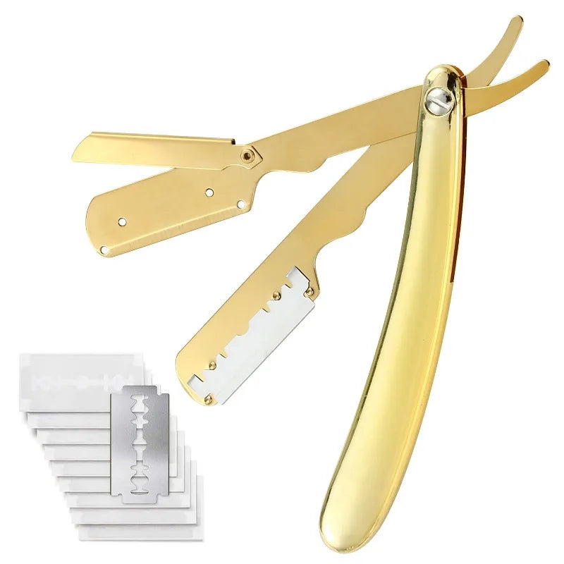 Antique Black Folding Straight Razor | Manual Shaving Knife