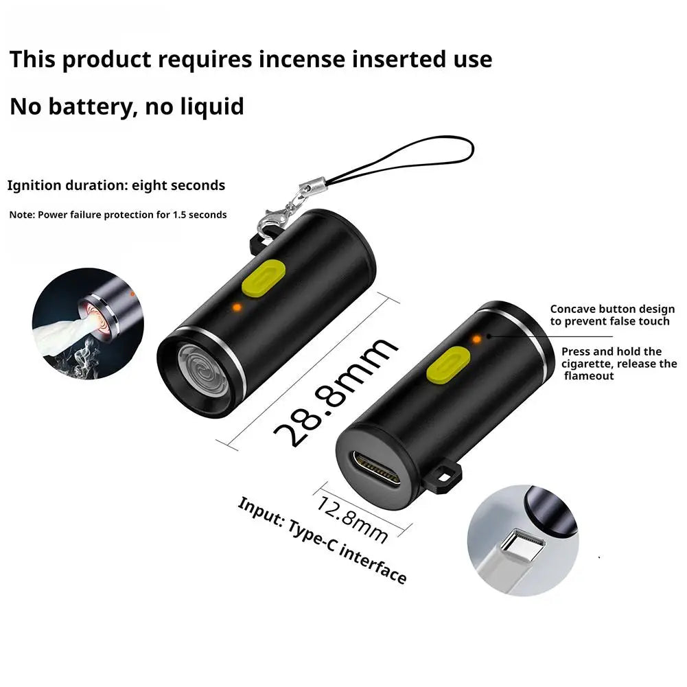Type-C Mini Electric Lighter – Compact Flameless Windproof