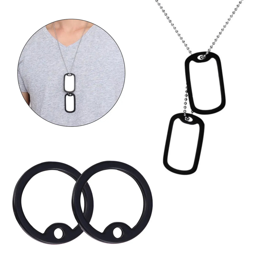 Military Dog ID Silencers Silicone Dogtag Custom Make Necklaces Pet