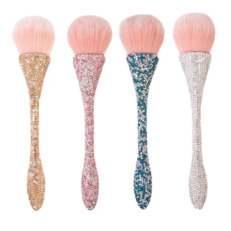 Glitter Handle Nail Art Brush – Dust Cleaning Manicure Tool