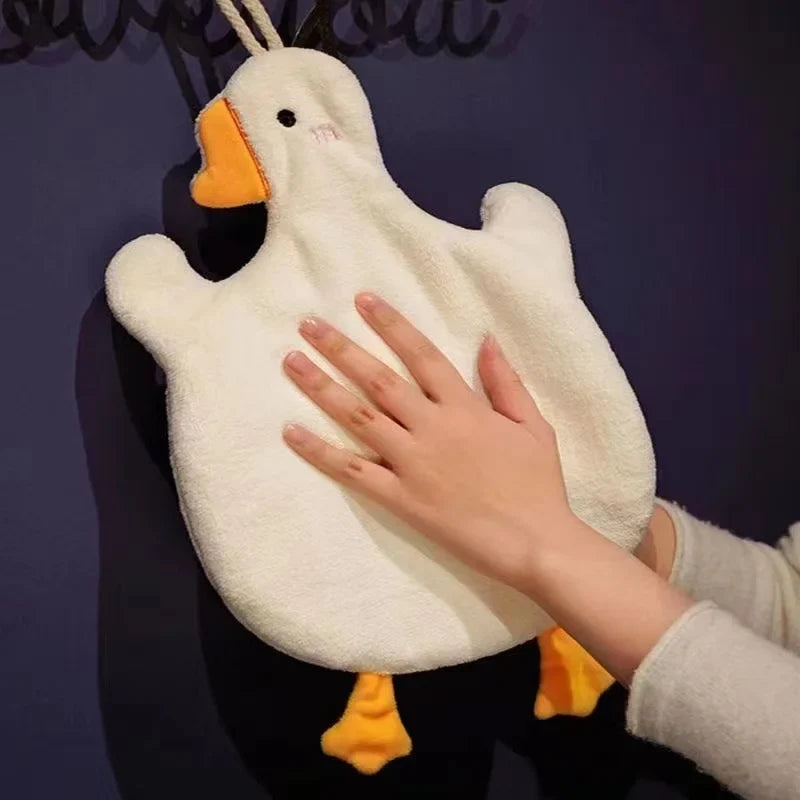 Cartoon Goose Hand Towel – Absorbent Quick Dry Kitchen & Bath