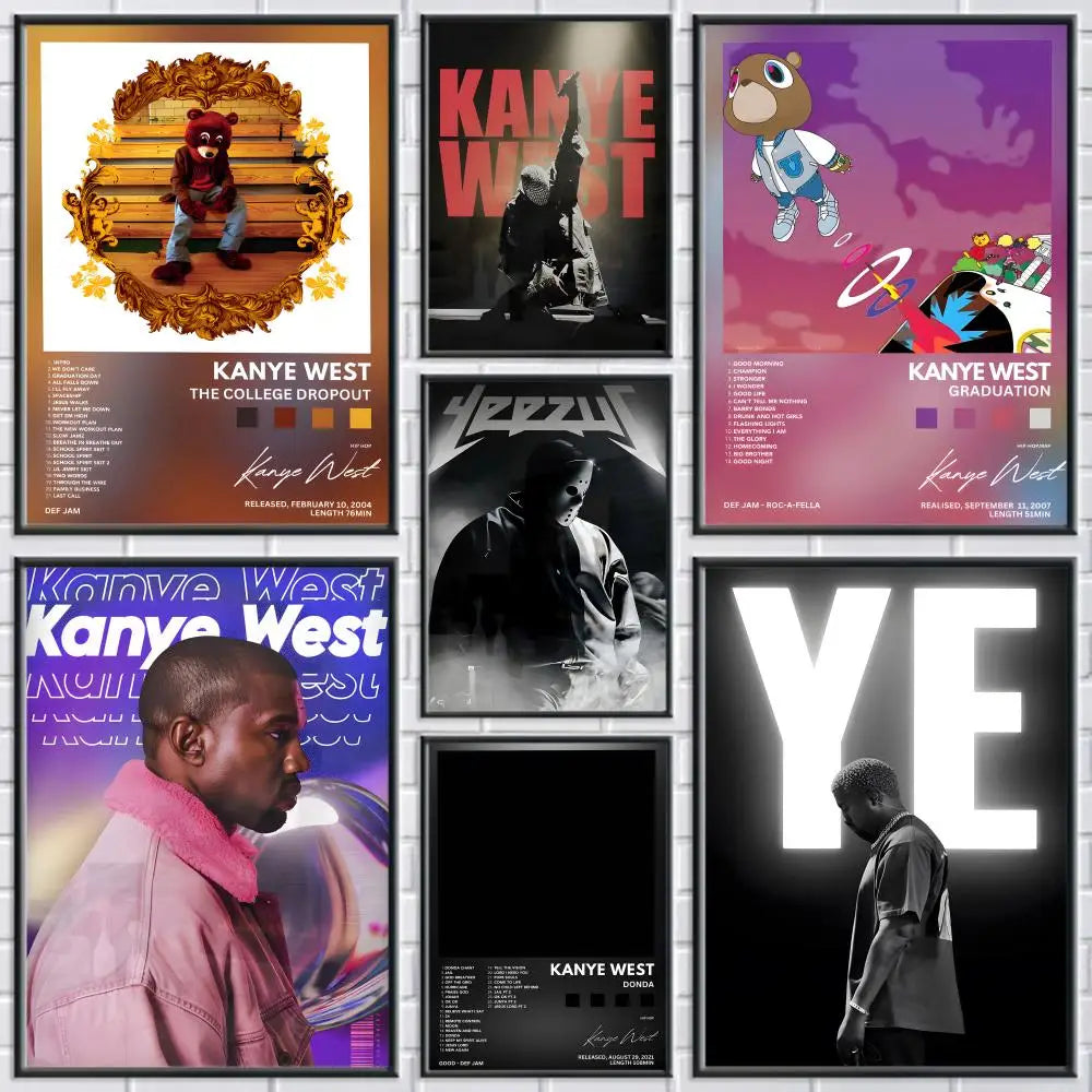 Kanye West Canvas Wall Art – Frameless HD Print Poster