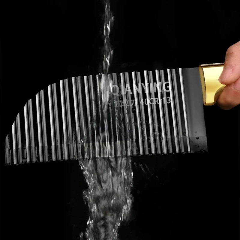 PLYS Wavy Blade Vegetable Knife – Stainless Steel Crinkle Cutter