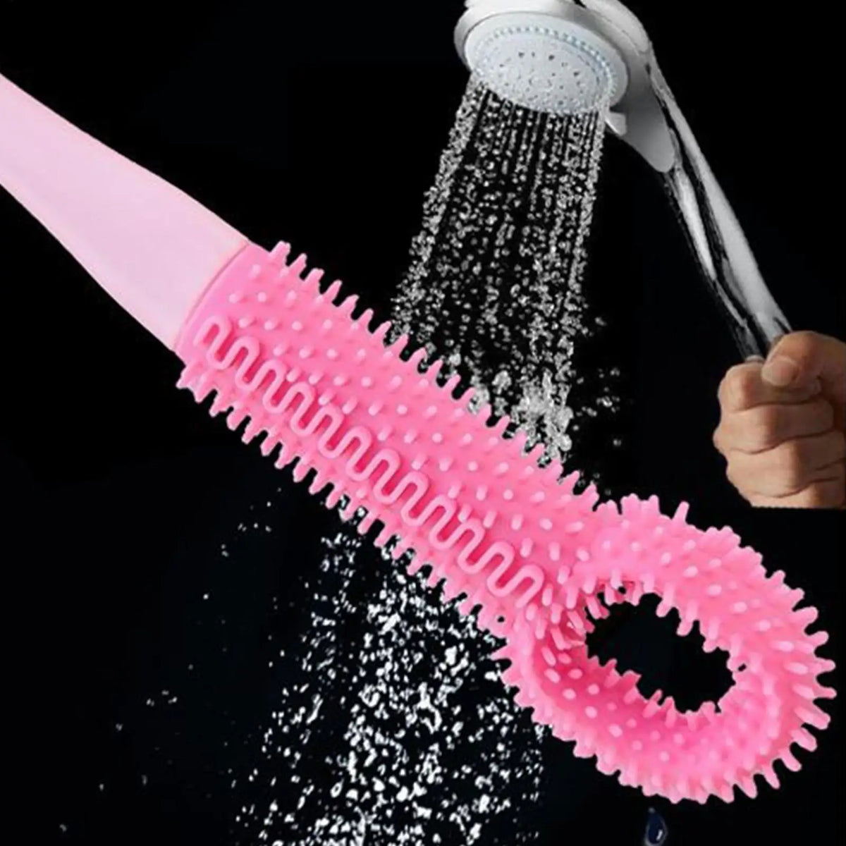 Long Handle Ergonomic Toe Brush – Soft Foot Scrubber for Shower