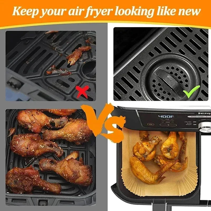 Disposable Air Fryer Parchment Liners | Non-Stick Baking Paper