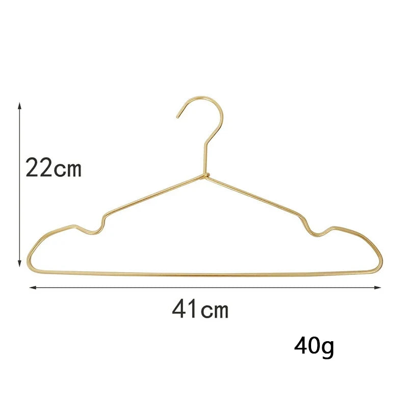 10-Pack Aluminum Alloy Clothes Hangers – Silver & Gold