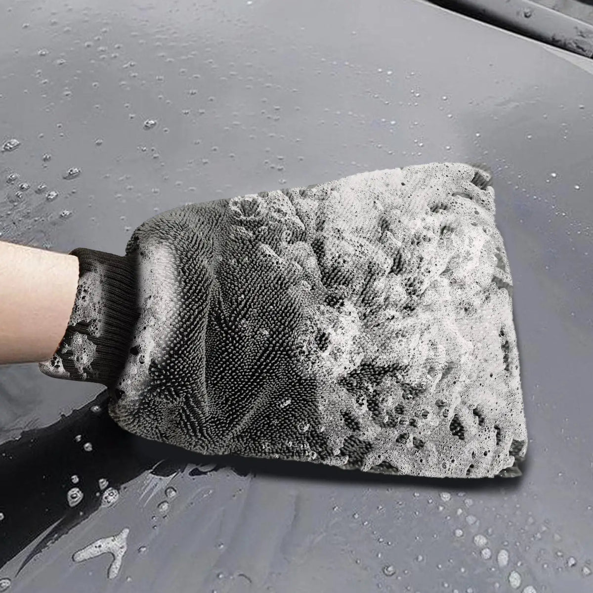 Microfiber Car Wash Mitt – Scratch-Free Absorbent Glove