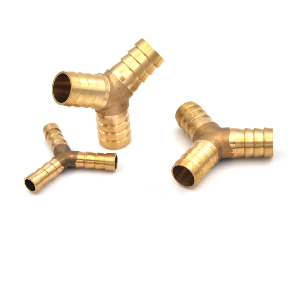 Brass Barbed Y Splitter Connector – Air & Fuel Hose Fitting