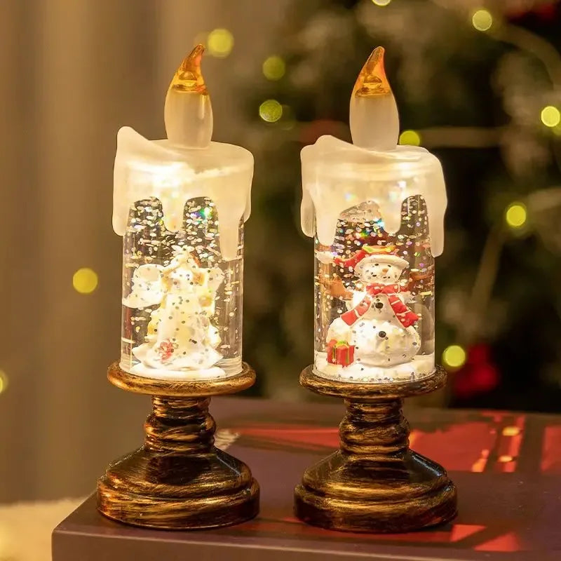 Christmas Candle Night Light Desktop Decoration LED Luminous Ambient