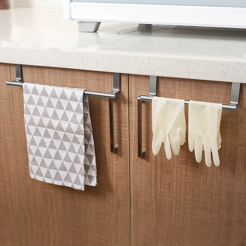 Stainless Steel Cabinet Door Towel Bar Rack | 1 or 2 Pack