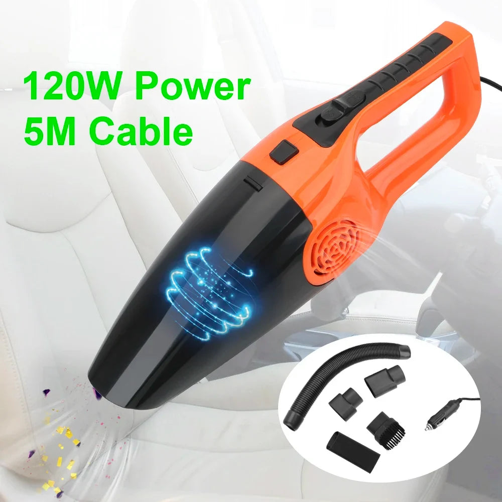 12V 120W Wet & Dry Car Vacuum Cleaner – Handheld Portable