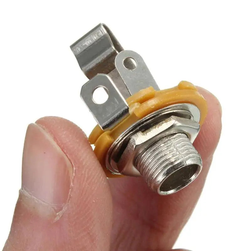 10-Pack Electric Guitar Input Jack 1/4" Mono Socket Nut & Washer
