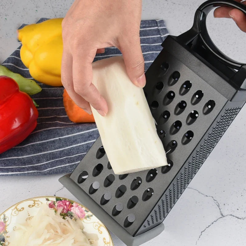 4-Sided Stainless Steel Box Grater for Cheese & Vegetables