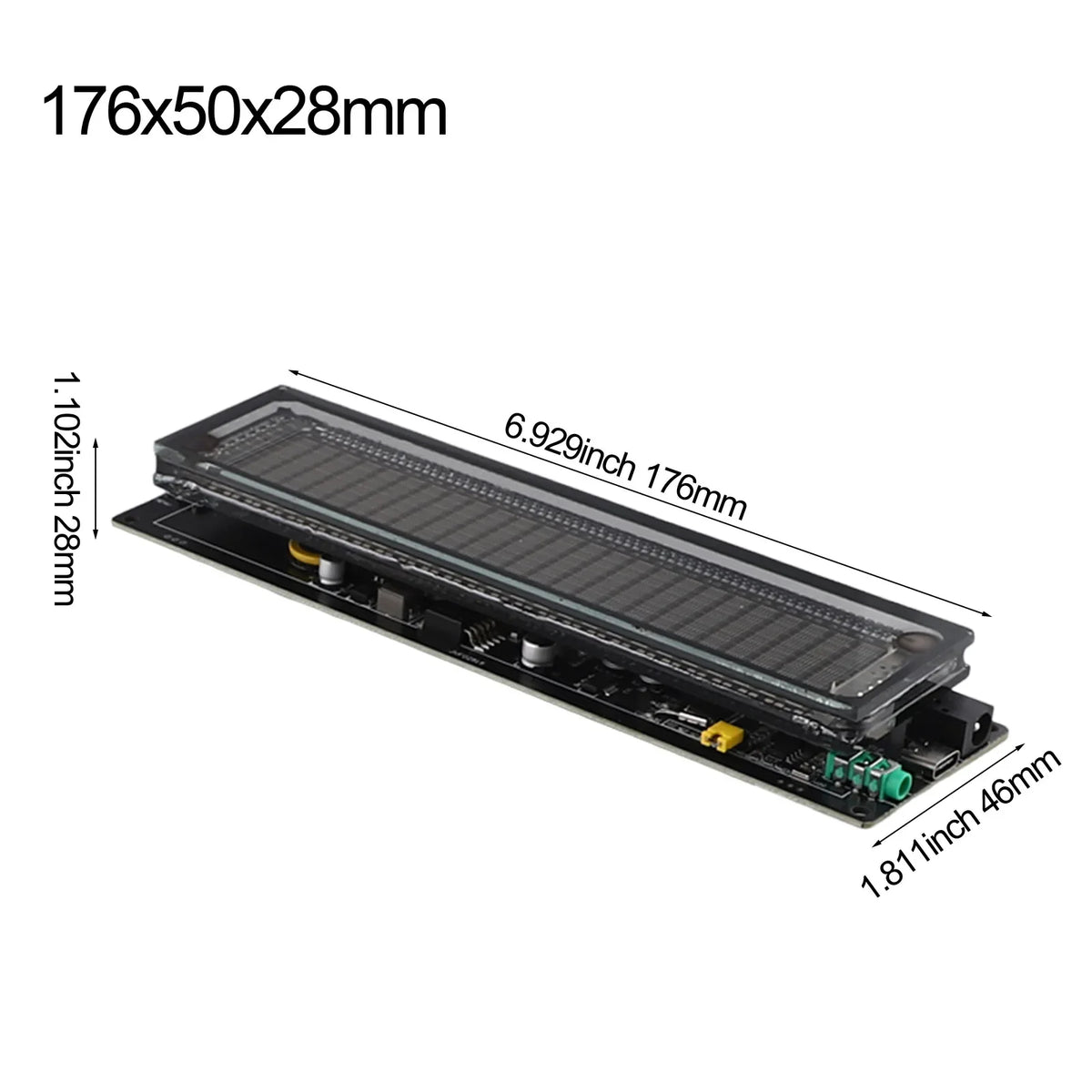 AK2515 VFD Audio Spectrum Analyzer Board – 3.5mm AUX/MIC