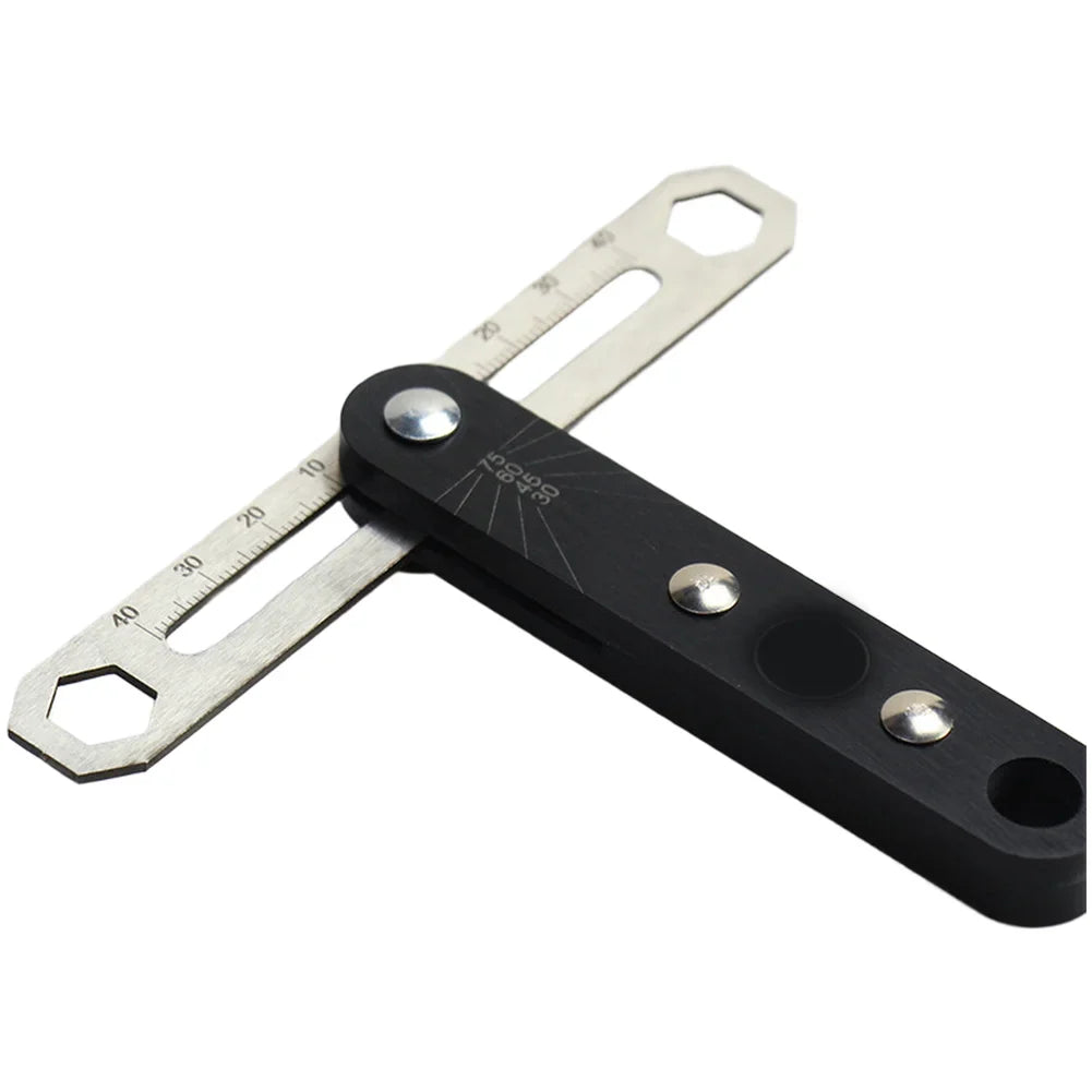 80mm T-Shape Angle Ruler | Adjustable Woodworking Square Gauge