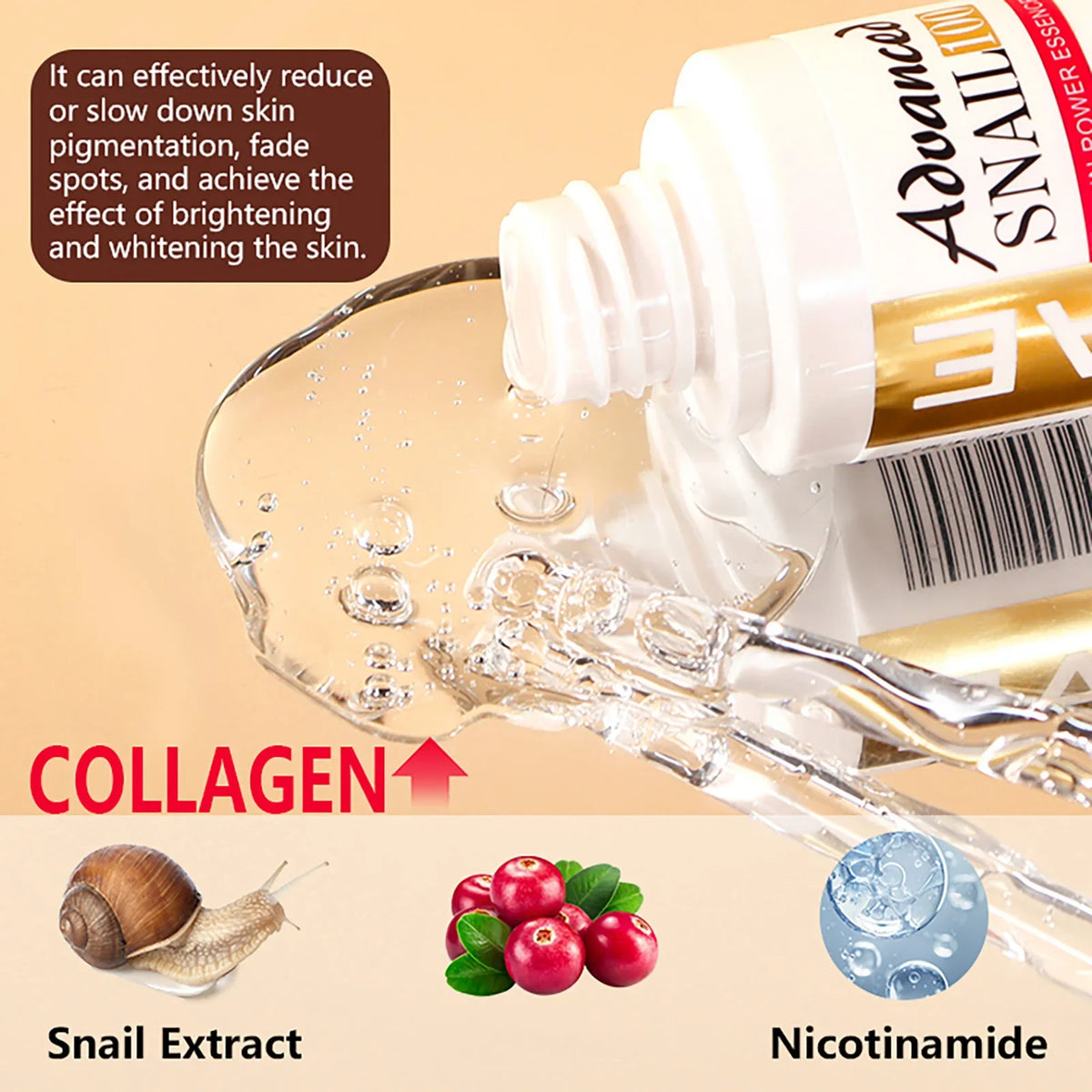 AILKE Snail Mucin Brightening Essence + Collagen | 50ml